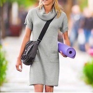 Tan Knit sweater dress from Athleta.